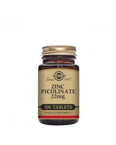 Solgar Picolinato de Zinco 22mg Comprimidos 100un. 