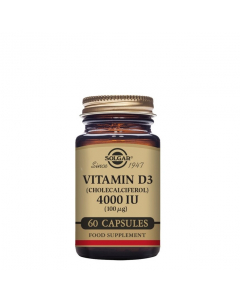 Solgar Vitamina D3 4000 UI 100µg Cápsulas Vegetais 60un. 