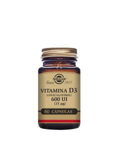Solgar Vitamina D3 15μg 600 UI Cápsulas 60un.