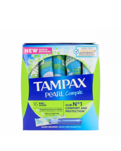 Tampax Pearl Compak Tampões Super com Aplicador 16un.