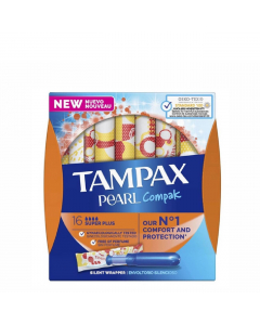 Tampax Pearl Compak Tampões Super Plus com Aplicador 16un.