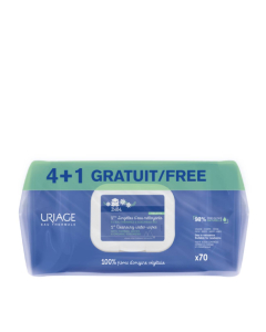 Uriage Bebé Toalhitas de Limpeza Extra Suaves Pack Oferta 4+1 70un.