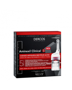 Dercos Aminexil Clinical 5 Ampolas Tratamento Antiqueda Homem 12un.