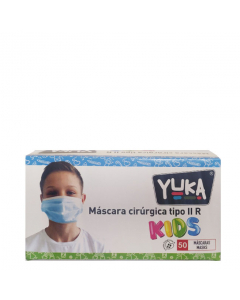 Yuka Máscaras Cirúrgicas Tipo IIR Criança Azul 50un.