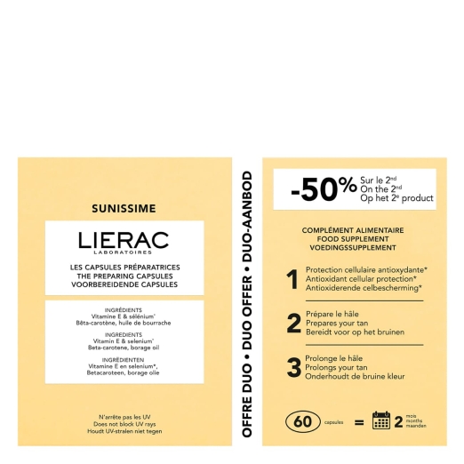 Lierac Sunissime Pack Cápsulas Preparadoras Bronzeado 
